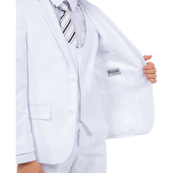 EXCLUSIVE Stacy Adams 5pc Boys Suit Slim-Fit, White - Picture 4 of 5